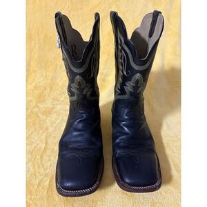 R Watson Boots Men's Size12 EE Ebony Calf Wide Square Toe Cowboy 7000 2